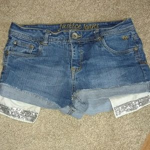 Justice jeans with sequin pockets 💖